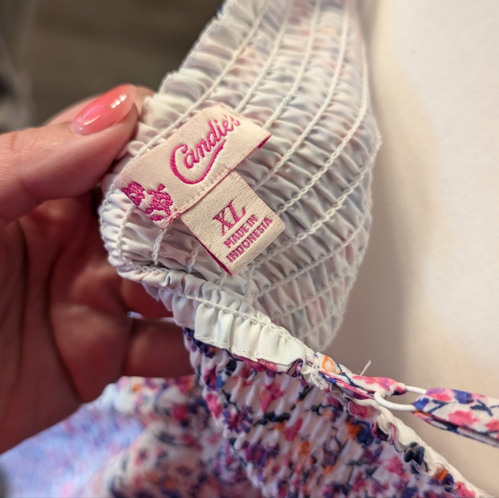Candie's White Floral Dress Size XL - Picture 6 of 6